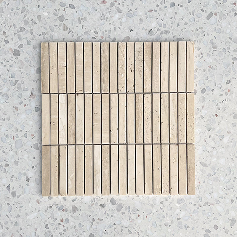 Kit Kat Travertine Finger Mosaic 98x15 Buy Marble Mosaic Tiles