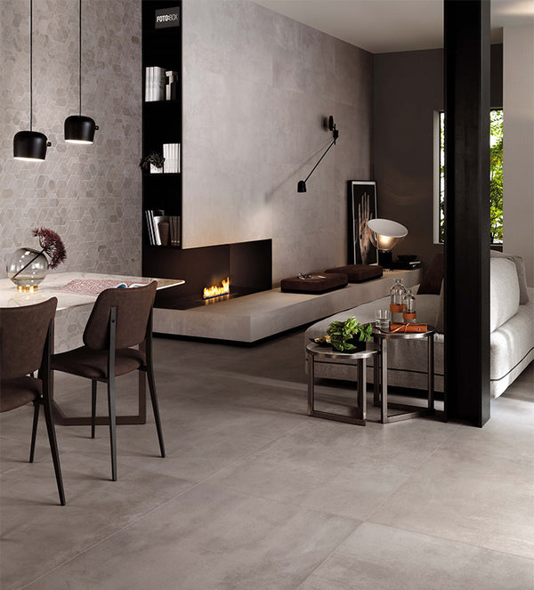 Venetian Concrete Pearl Full Bodied Italian Porcelain